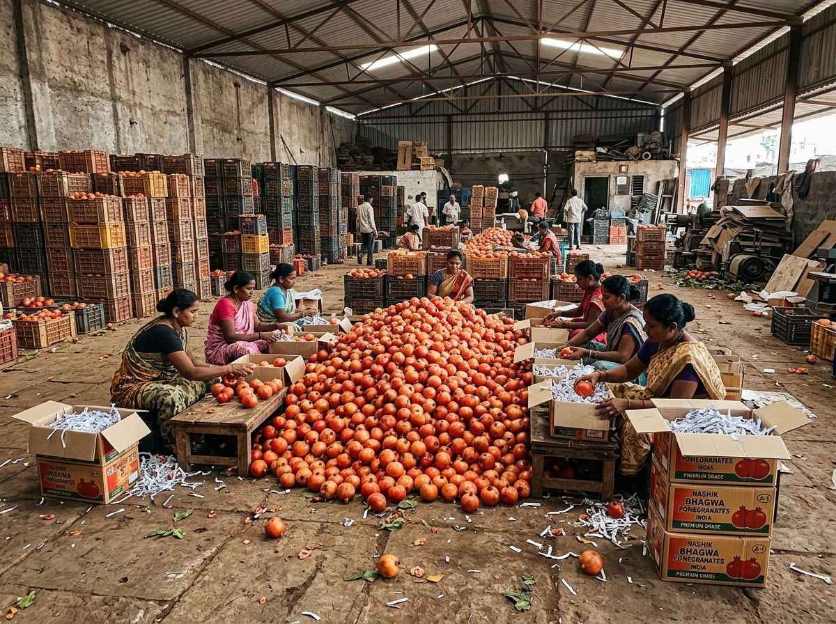 HS Om Sai Fruit Packhouse Pomegranate Sorting